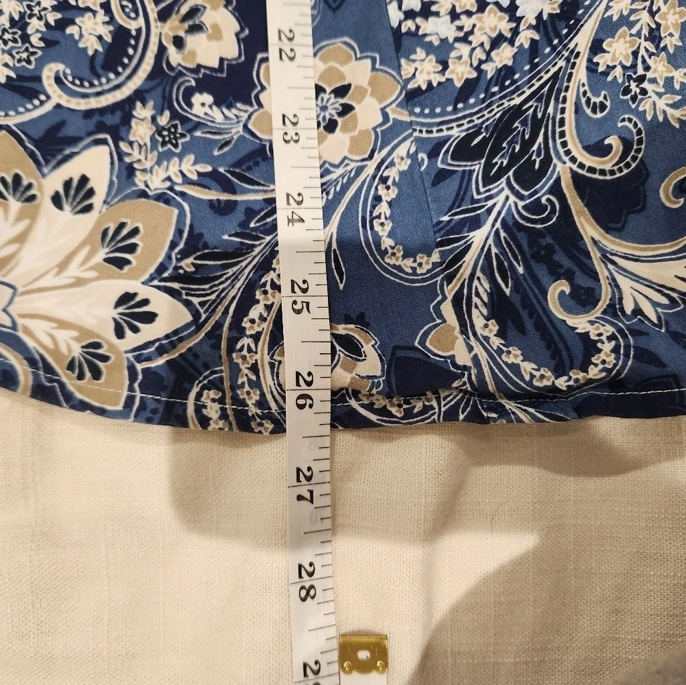 Kim Rogers Women's Long Sleeve Printed Collared Button Down Shirt XL